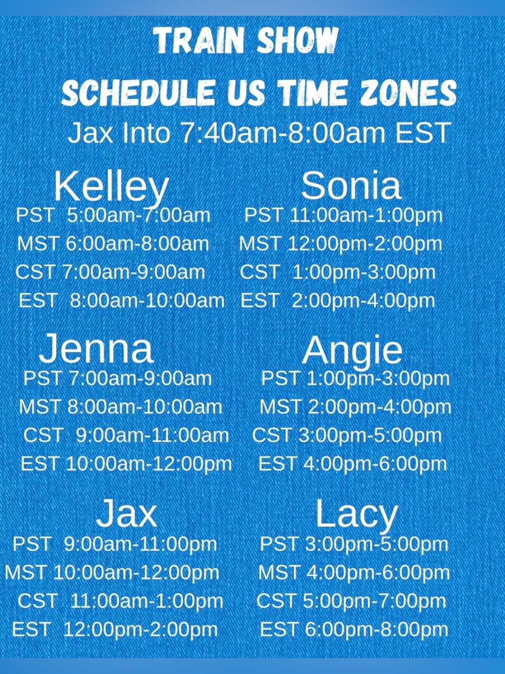 ALL GRAPHIC T’S & ALL DENIM TRAIN SHOW THURSDAY 5/21  8AM -12AM EASTERN TIME - Picture 2 of 13